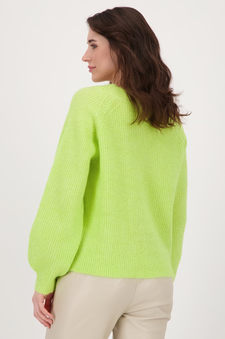 Pull en tricot vert clair avec encolure en V de JDY pour Femmes