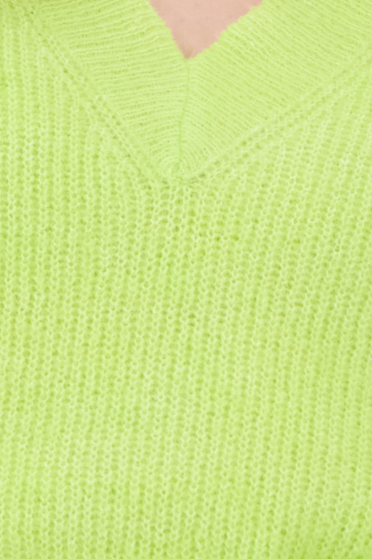 Pull en tricot vert clair avec encolure en V de JDY pour Femmes