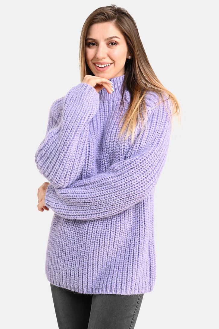 Pull en tricot violet clair de Bicalla pour Femmes