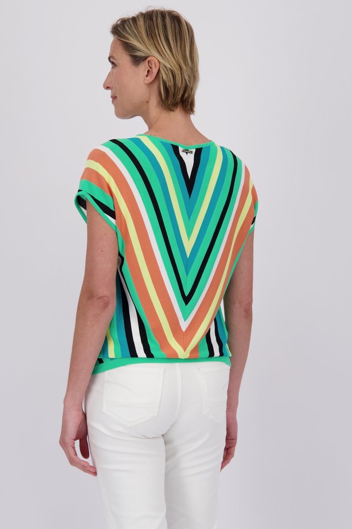 Pull fin avec imprimé rayé coloré de Claude Arielle pour Femmes