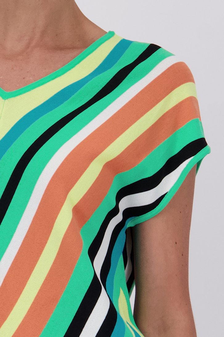 Pull fin avec imprimé rayé coloré de Claude Arielle pour Femmes