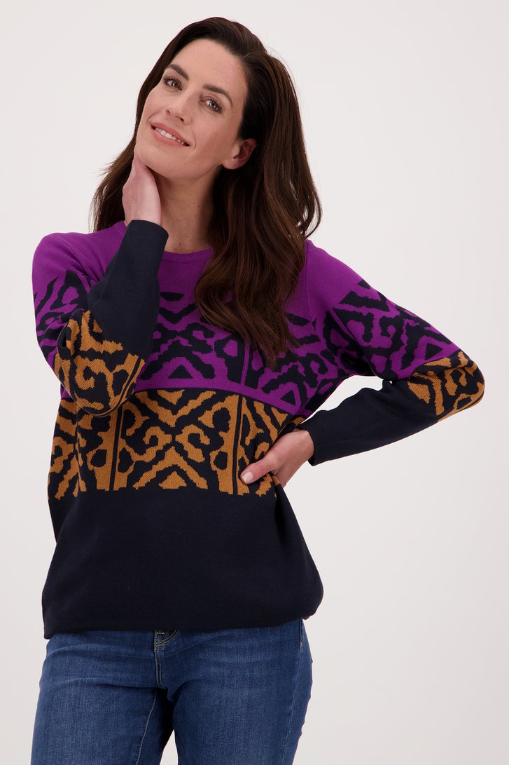 Pull fin avec imprimé de Signature pour Femmes