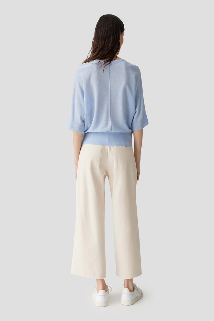 Pull fin bleu clair avec manches chauve-souris de Opus pour Femmes
