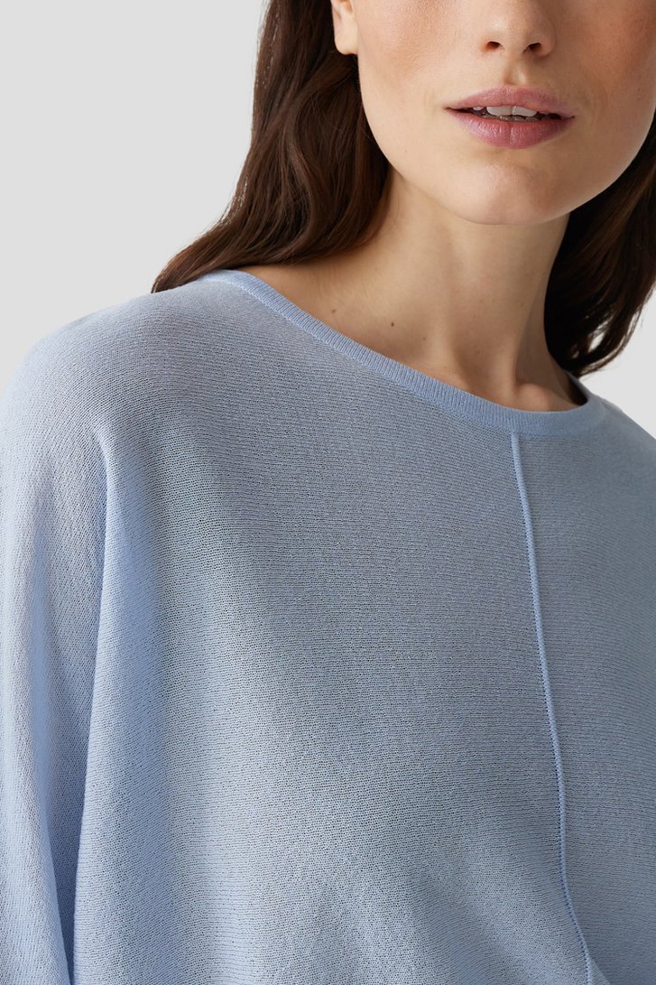 Pull fin bleu clair avec manches chauve-souris de Opus pour Femmes