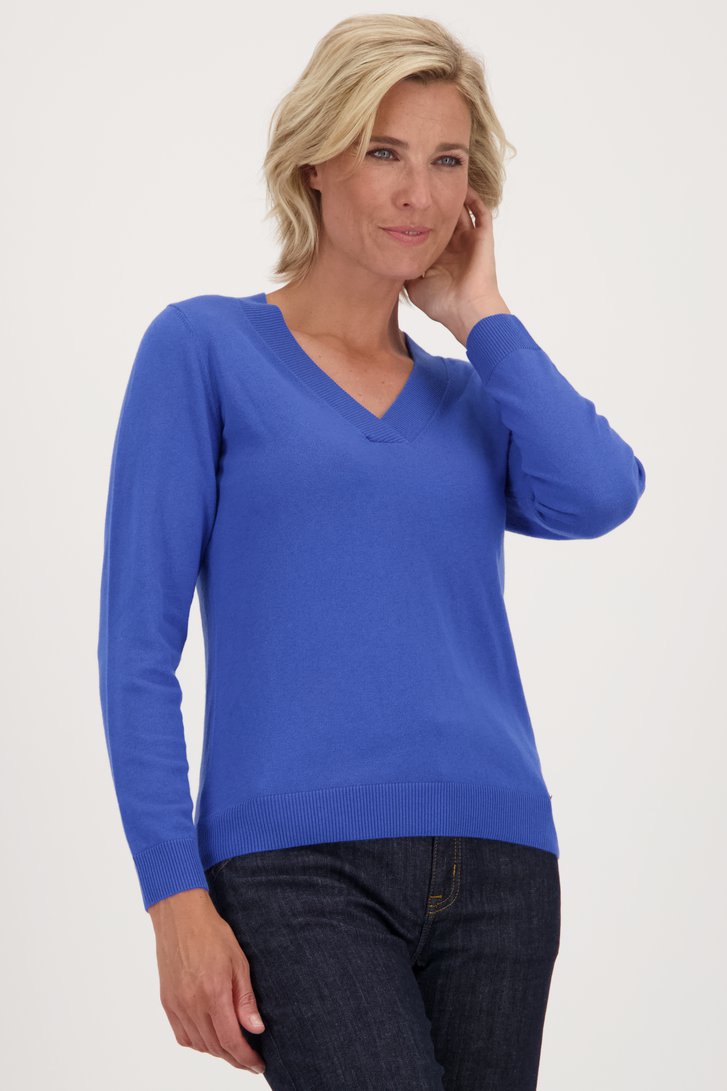Pull fin bleu  de Claude Arielle pour Femmes