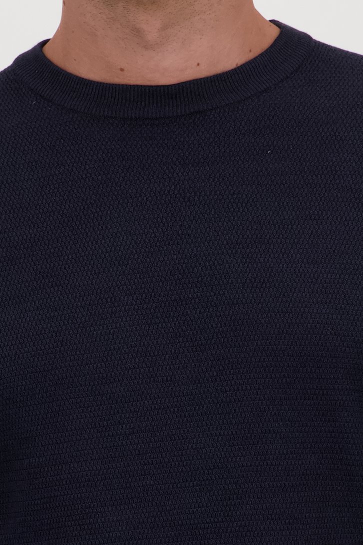Pull fin bleu foncé	 de Michaelis pour Hommes