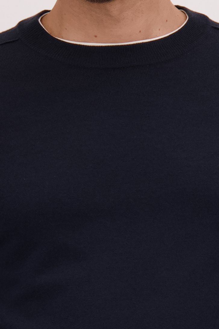 Détail de Pull fin bleu de Marc O'Polo pour Hommes