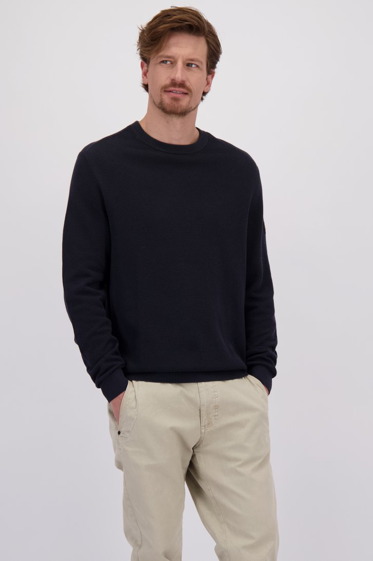 Le devant de Pull fin en maille bleu foncé de Camel active pour Hommes
