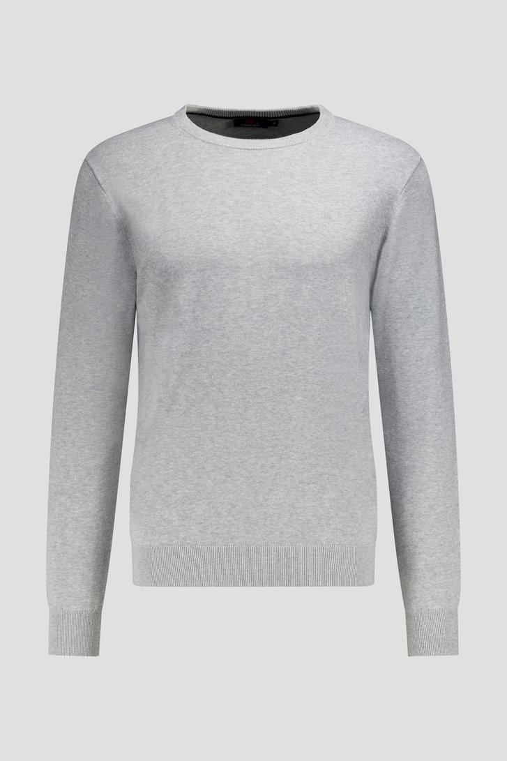 Photo produit 1 de Pull fin grise à col rond de Dansaert Blue pour Hommes