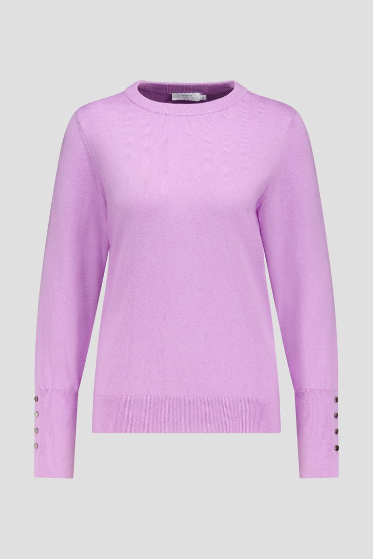 Photo produit 2 de Pull fin lilas à col rond  de Liberty Island pour Femmes