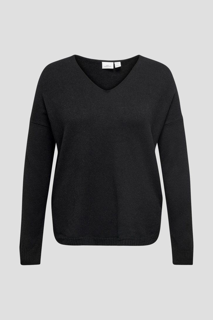 Pull fin noir	 de Only Carmakoma pour Femmes