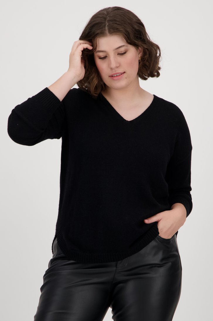 Pull fin noir	 de Only Carmakoma pour Femmes