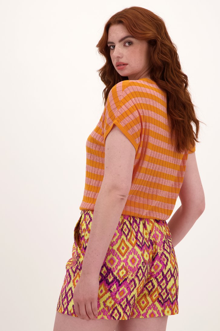 Pull fin rayé orange	 de Libelle pour Femmes