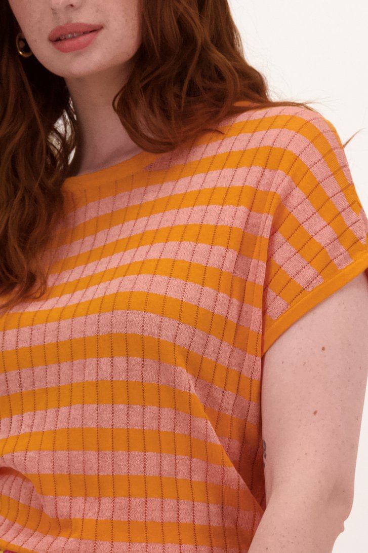 Pull fin rayé orange	 de Libelle pour Femmes