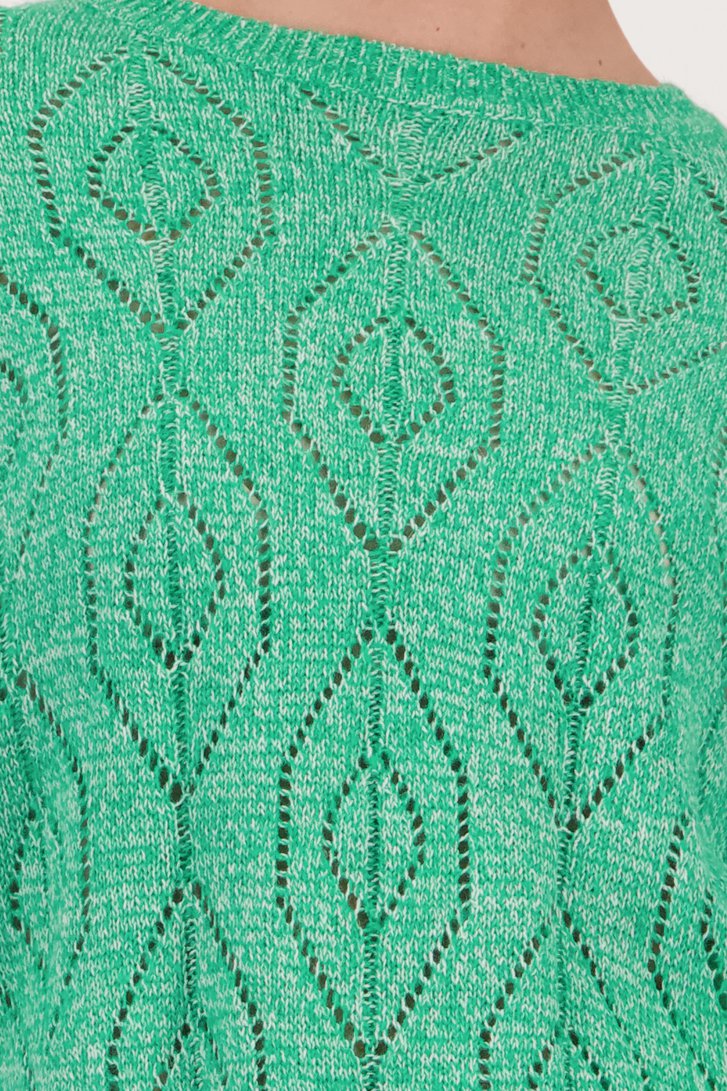 Pull fin vert avec motif ajouré	 de Libelle pour Femmes