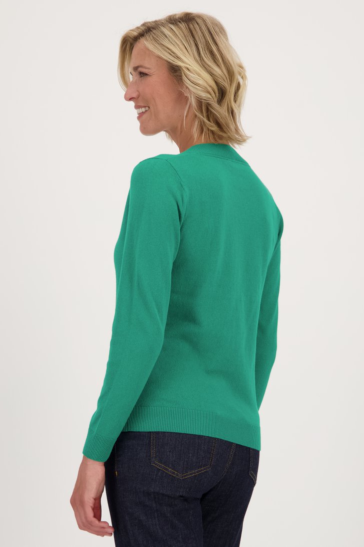 Pull fin vert de Claude Arielle pour Femmes