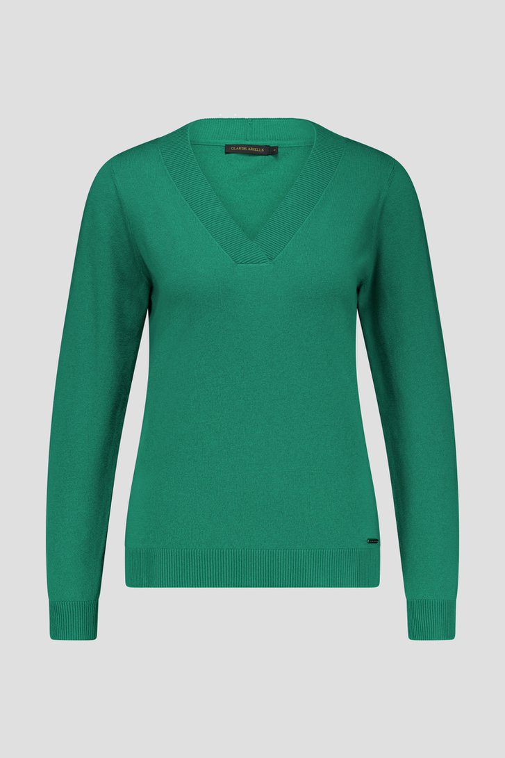 Pull fin vert de Claude Arielle pour Femmes