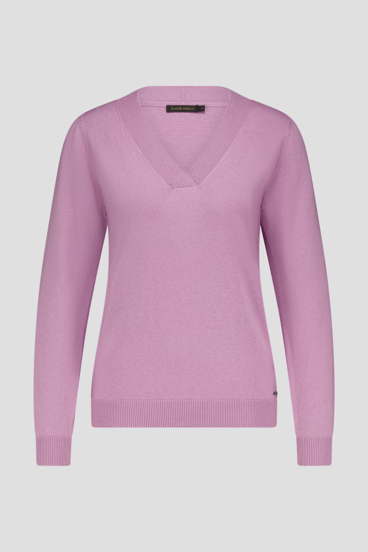 Pull fin violet clair de Claude Arielle pour Femmes