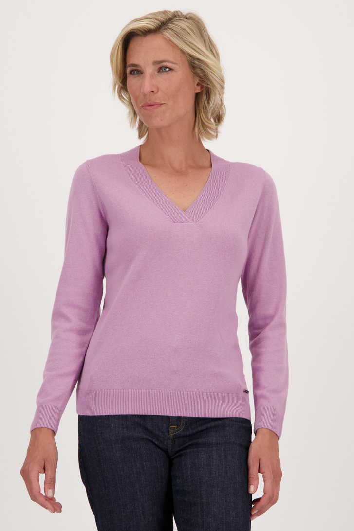 Pull fin violet clair de Claude Arielle pour Femmes