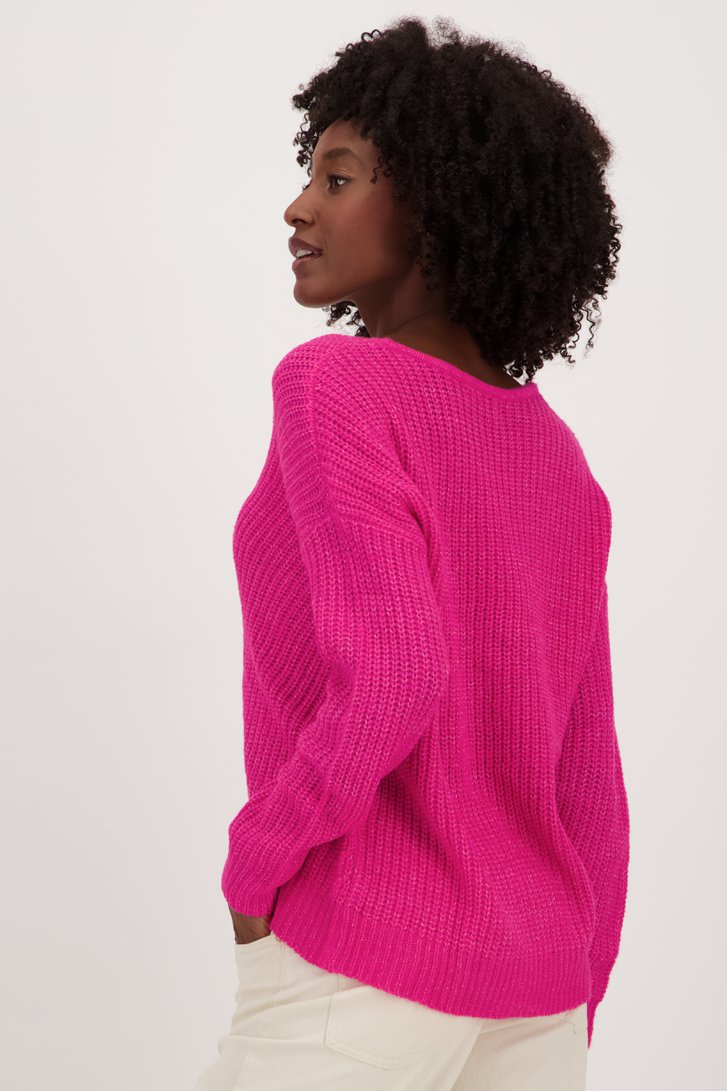 Pull fuchsia avec encolure en V de JDY pour Femmes