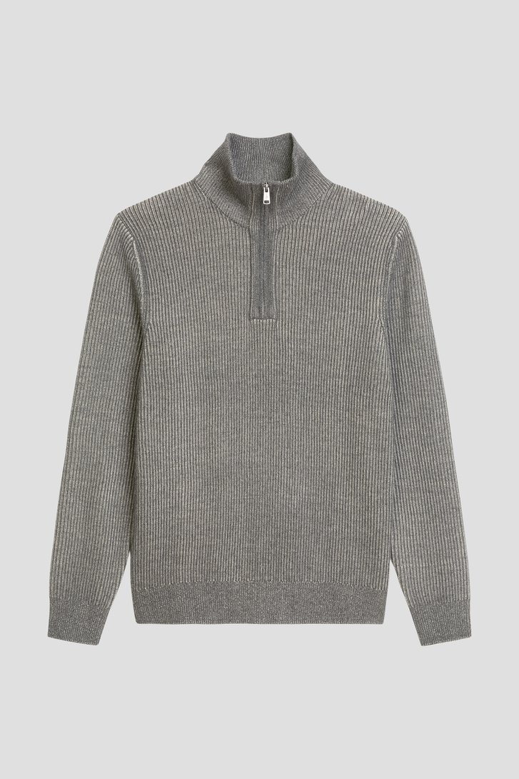 Photo produit 1 de Pull gris à col zippé de Marc O'Polo pour Hommes