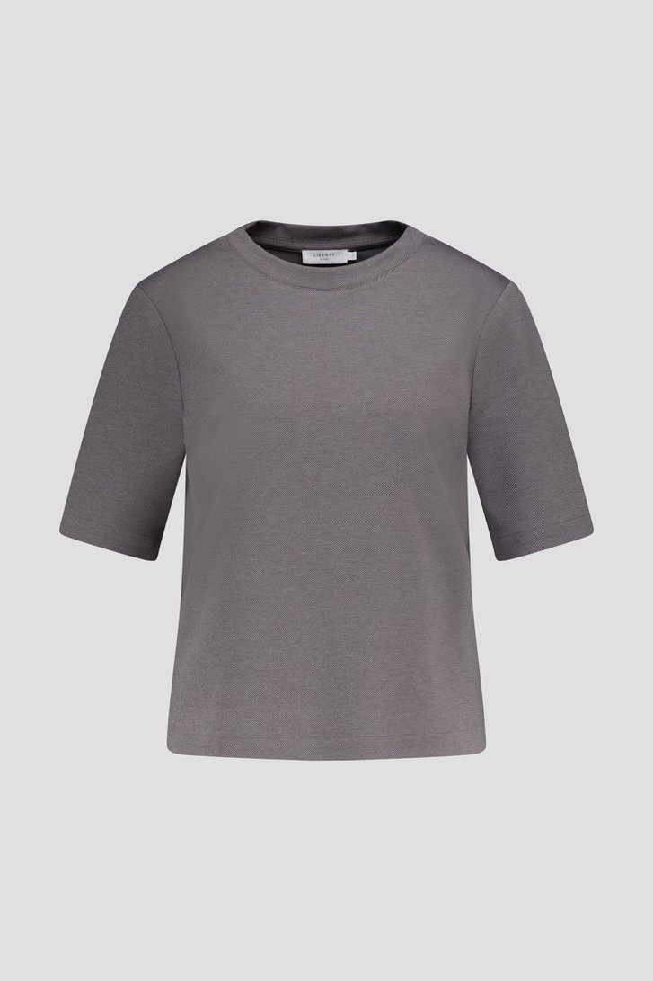 Photo produit 1 de Pull gris à manches courtes de Liberty Island pour Femmes