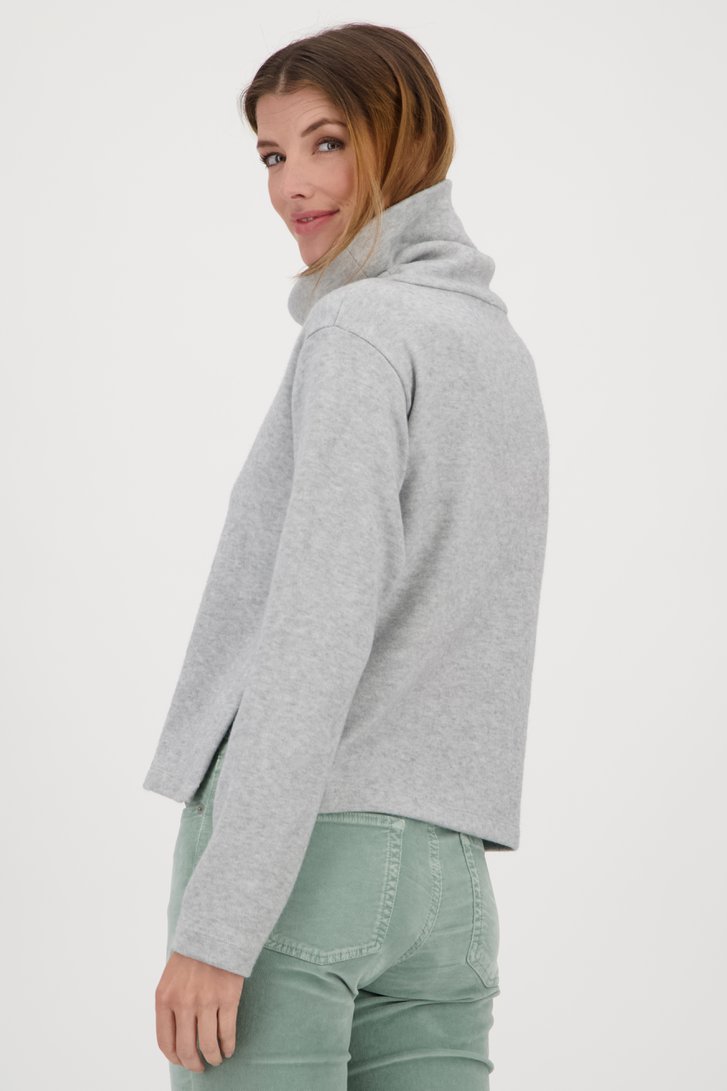Pull gris clair à col roulé de Opus pour Femmes