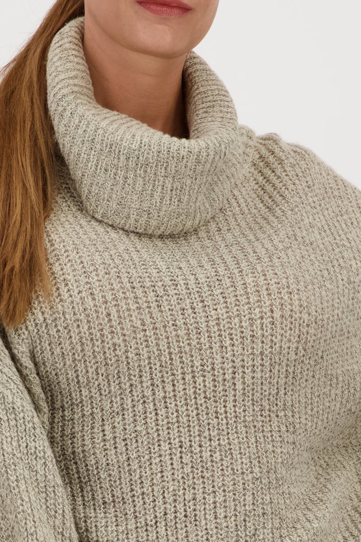 Pull gris clair à large col roulé  de JDY pour Femmes