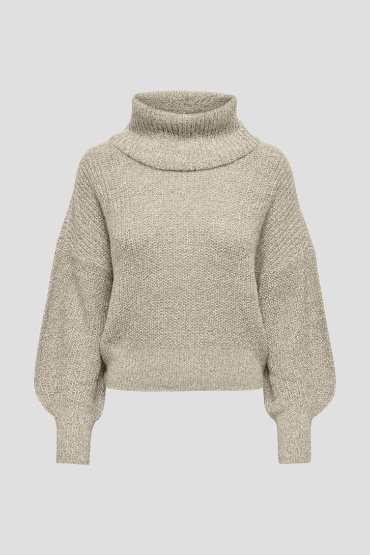 Pull gris clair à large col roulé  de JDY pour Femmes