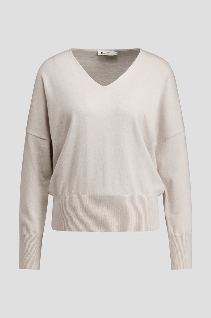 Photo produit 1 de Pull gris clair à manches chauve-souris de D'Auvry pour Femmes