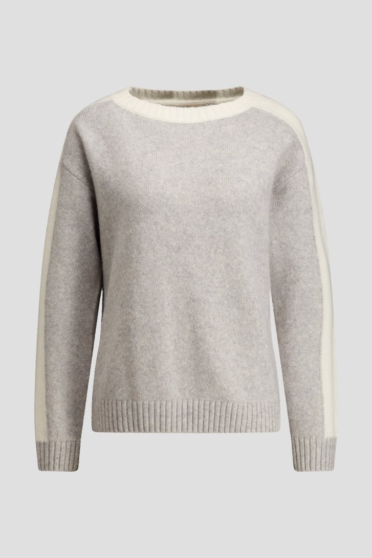 Photo produit 1 de Pull gris et jaune avec laine de LŌVING pour Femmes