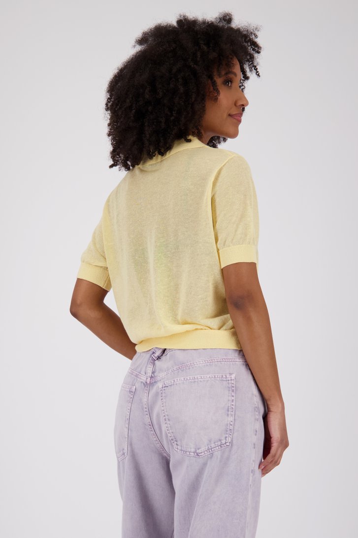 Pull jaune beurre à manches courtes de Louise pour Femmes
