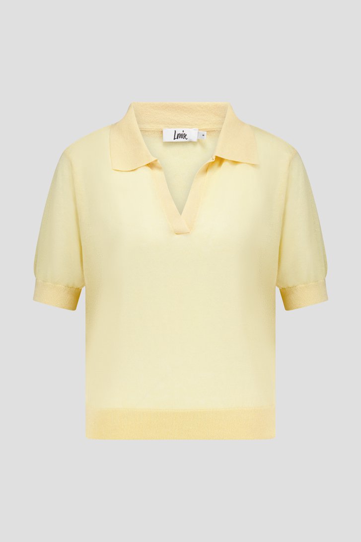 Pull jaune beurre à manches courtes de Louise pour Femmes
