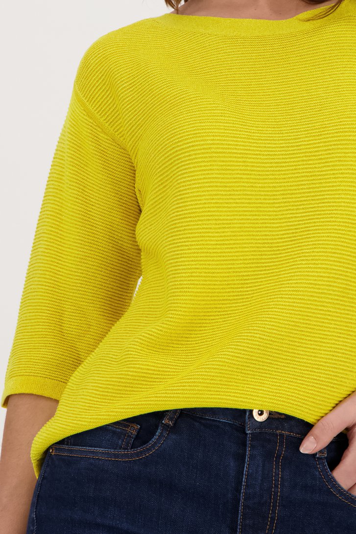 Pull jaune scintillant  de Claude Arielle pour Femmes