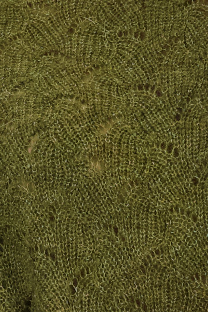 Pull kaki avec motif ajouré de Libelle pour Femmes
