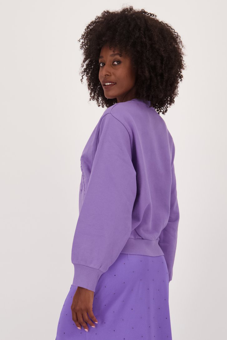 Pull lilas avec motif perlé de Louise pour Femmes