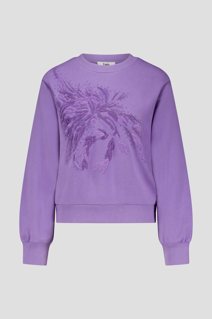 Pull lilas avec motif perlé de Louise pour Femmes