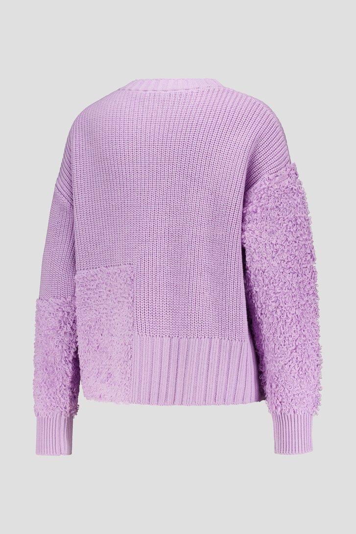 Pull lilas en mélange de points de Louise pour Femmes