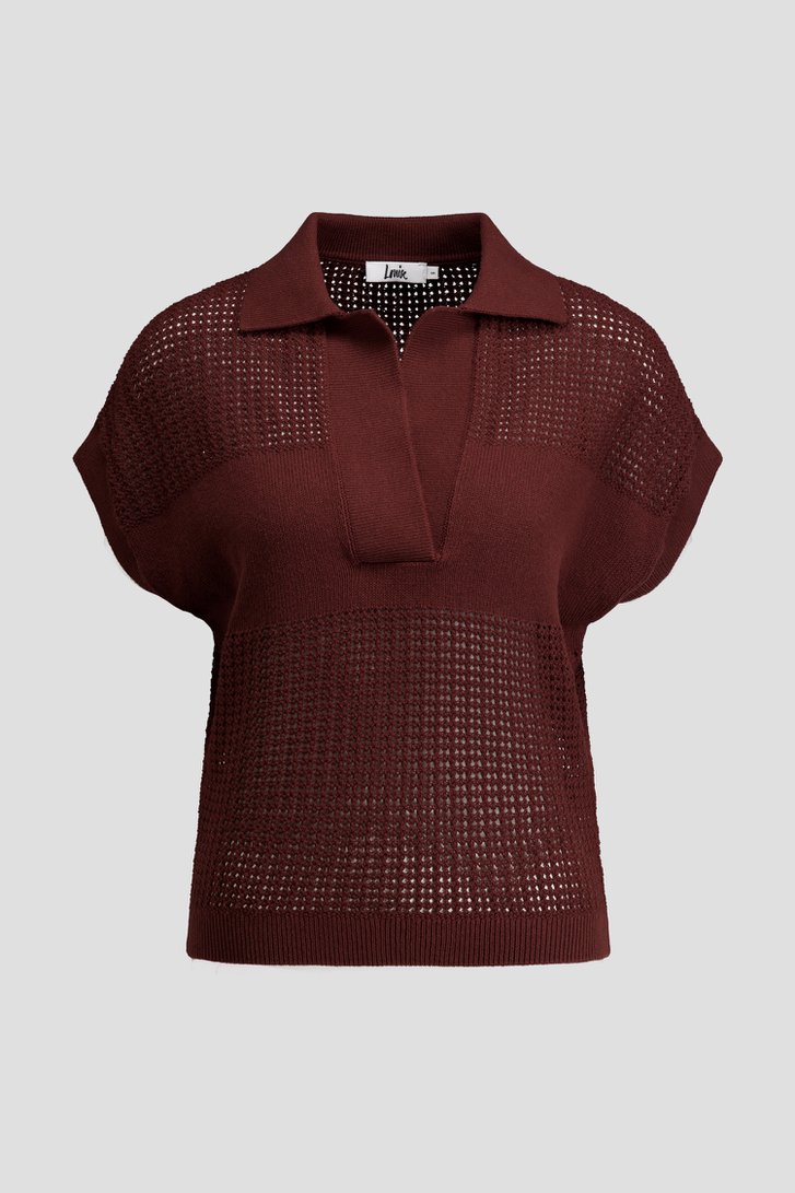 Photo produit 1 de Pull marron au crochet de Louise pour Femmes