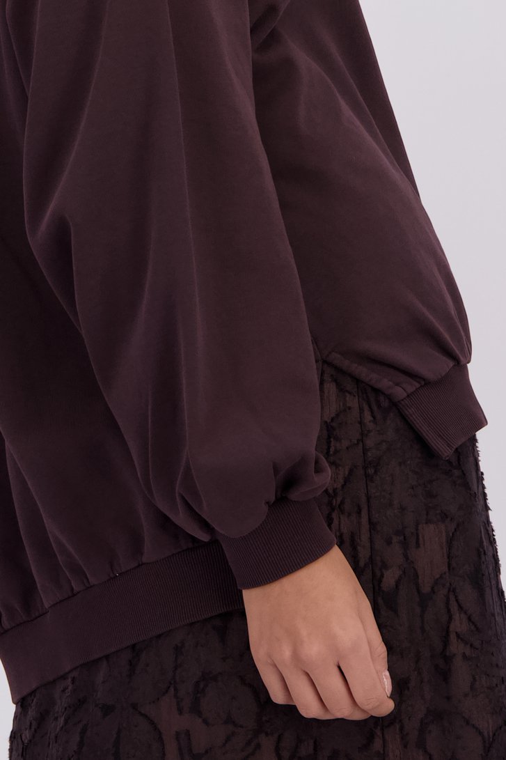 Détail de Pull marron foncé de Louise pour Femmes