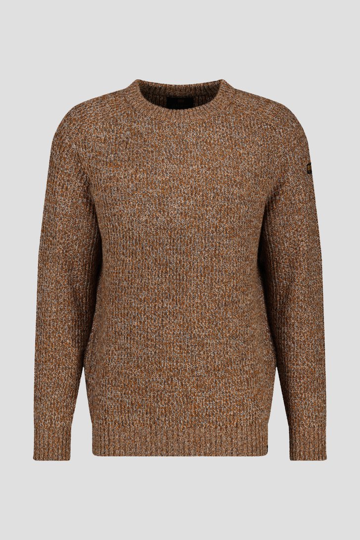 Pull mélangé marron-gris de Ravøtt pour Hommes