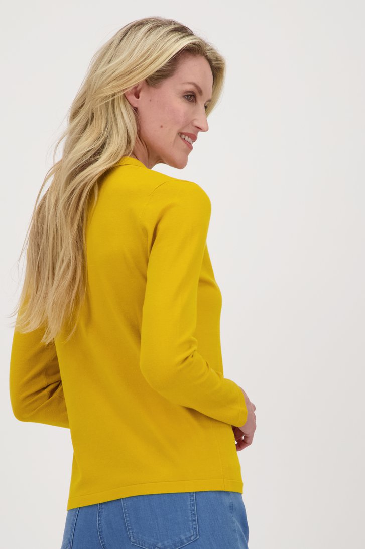 Pull met kraagje - oker  van Claude Arielle voor Dames