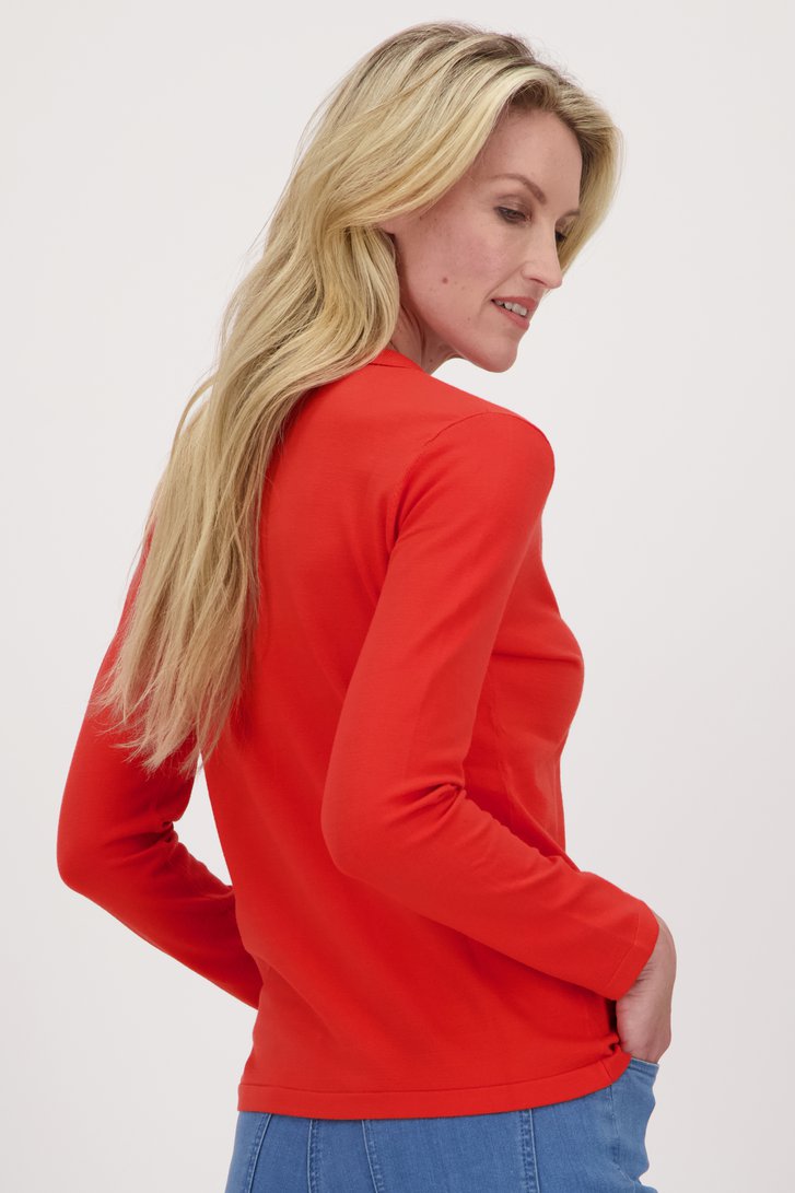 Pull met kraagje - oranje van Claude Arielle voor Dames