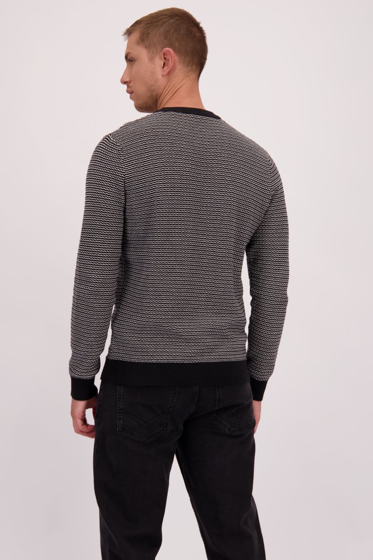 Le dos de Pull noir mélangé de Only & Sons pour Hommes