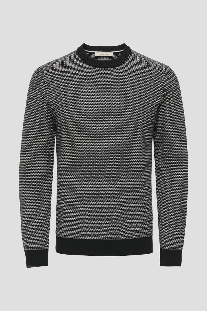 Photo produit 1 de Pull noir mélangé de Only & Sons pour Hommes
