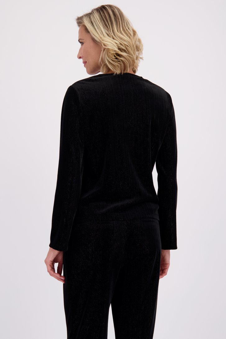 Le dos de Pull noir scintillant de Claude Arielle pour Femmes