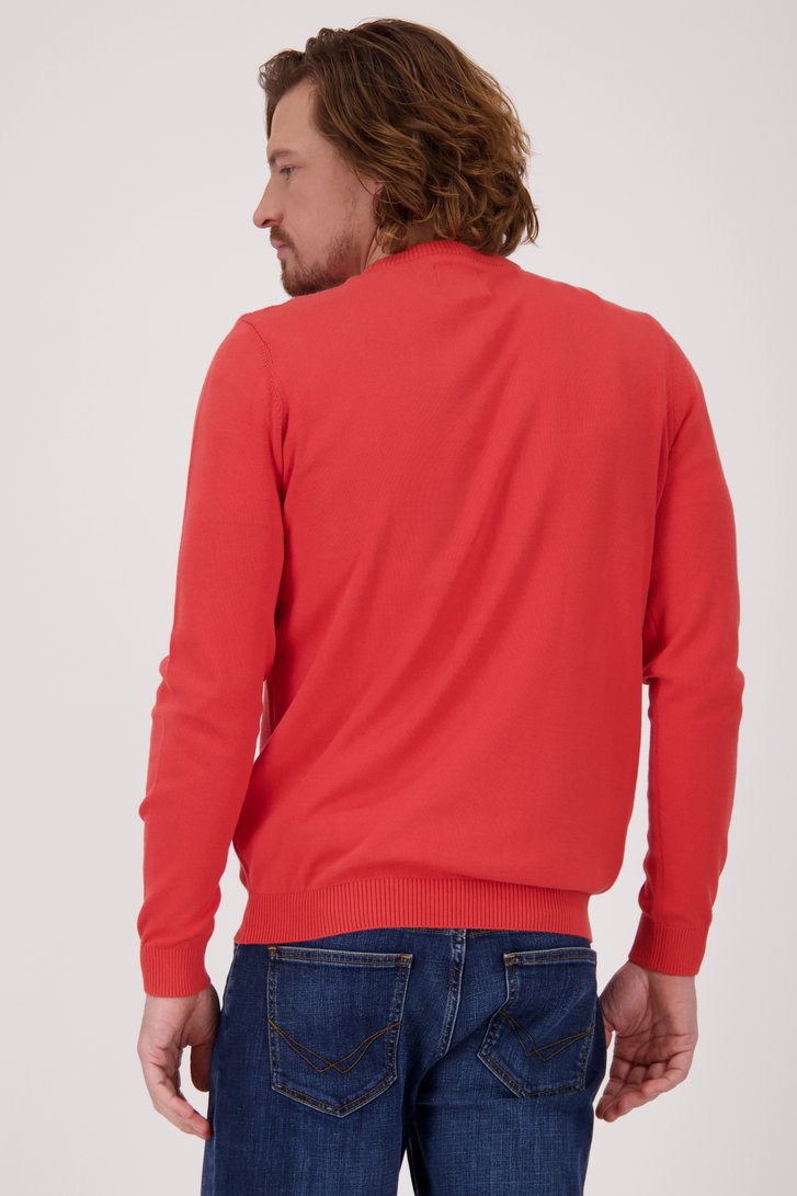 Pull orange à col rond  de Ravøtt pour Hommes
