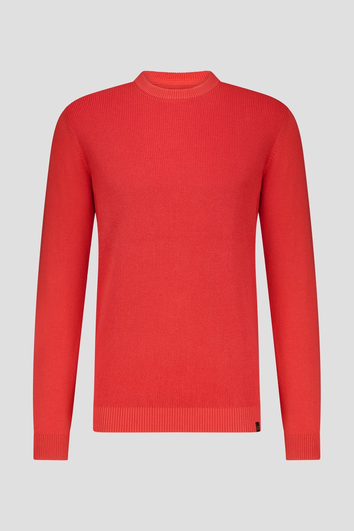 Pull orange à col rond  de Ravøtt pour Hommes