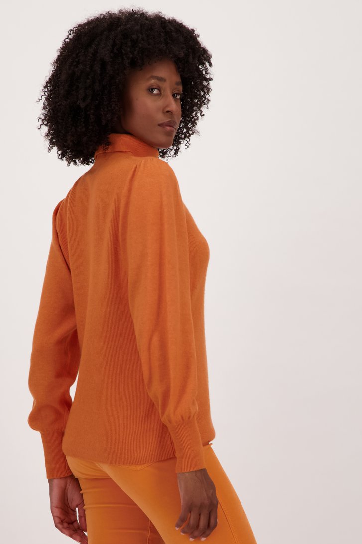 Pull orange à col roulé de Louise pour Femmes