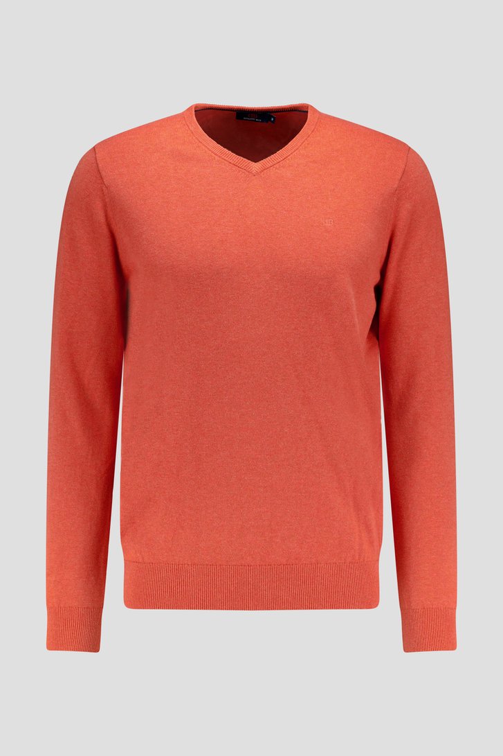 Pull orange avec col en V  de Dansaert Blue pour Hommes
